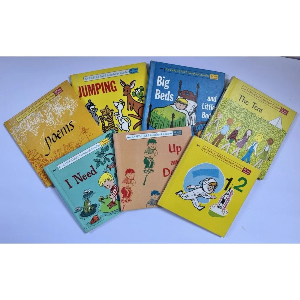 Vintage Early Start Preschool Reader Wonder Books Lot of 7 Childrens Fiction
